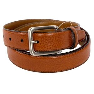 MENS WAREHOUSE Belt Chestnut Brown Leather Sz. 42 ITALY Full Grain #B1344